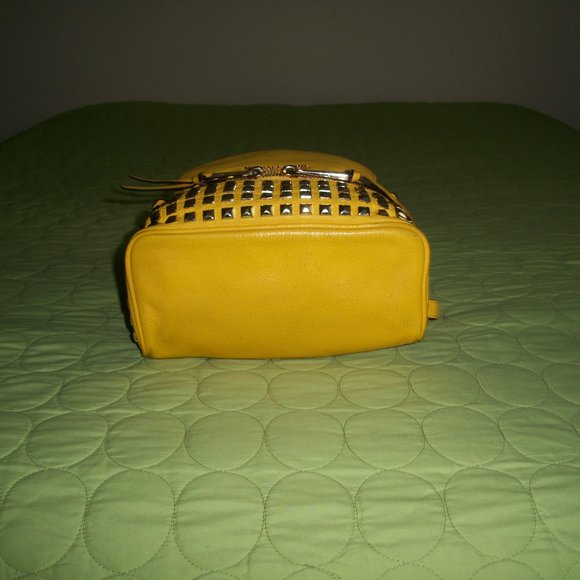 MICHAEL KORS RHEA MINI Yellow Leather Backpack main image 5